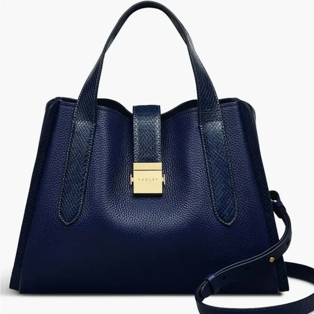 **SOLD ON ANOTHER PLATFORM**NEW RADLEY LONDON ICON TOP HANDLE SHOULDER BAG BLUE - Picture 1 of 15